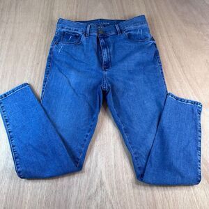 Mott & Bow Women’s High Rise Skinny Jeans Blue Size 30x28 Cropped Stretch